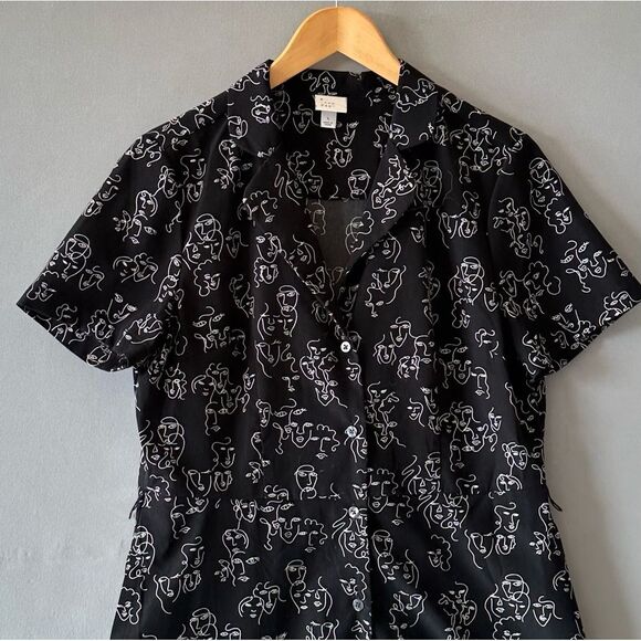 Black Patterned Women's Dress - Picture 3 of 11